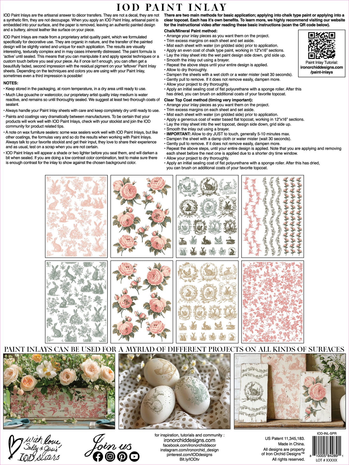 Spring Melody Paint Inlay (IOD) Iron Orchid Designs- 12x16 Pad