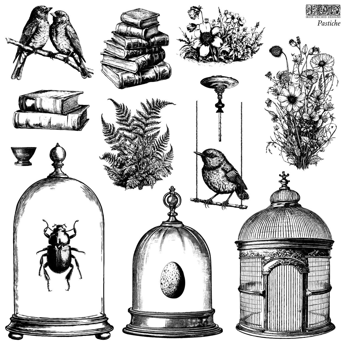 Pastiche Stamp (IOD) Iron Orchid Designs- 12x12