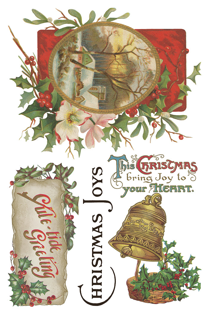Christmas Joy Transfer (IOD) Iron Orchid Designs Transfer- 8x12 Pad™