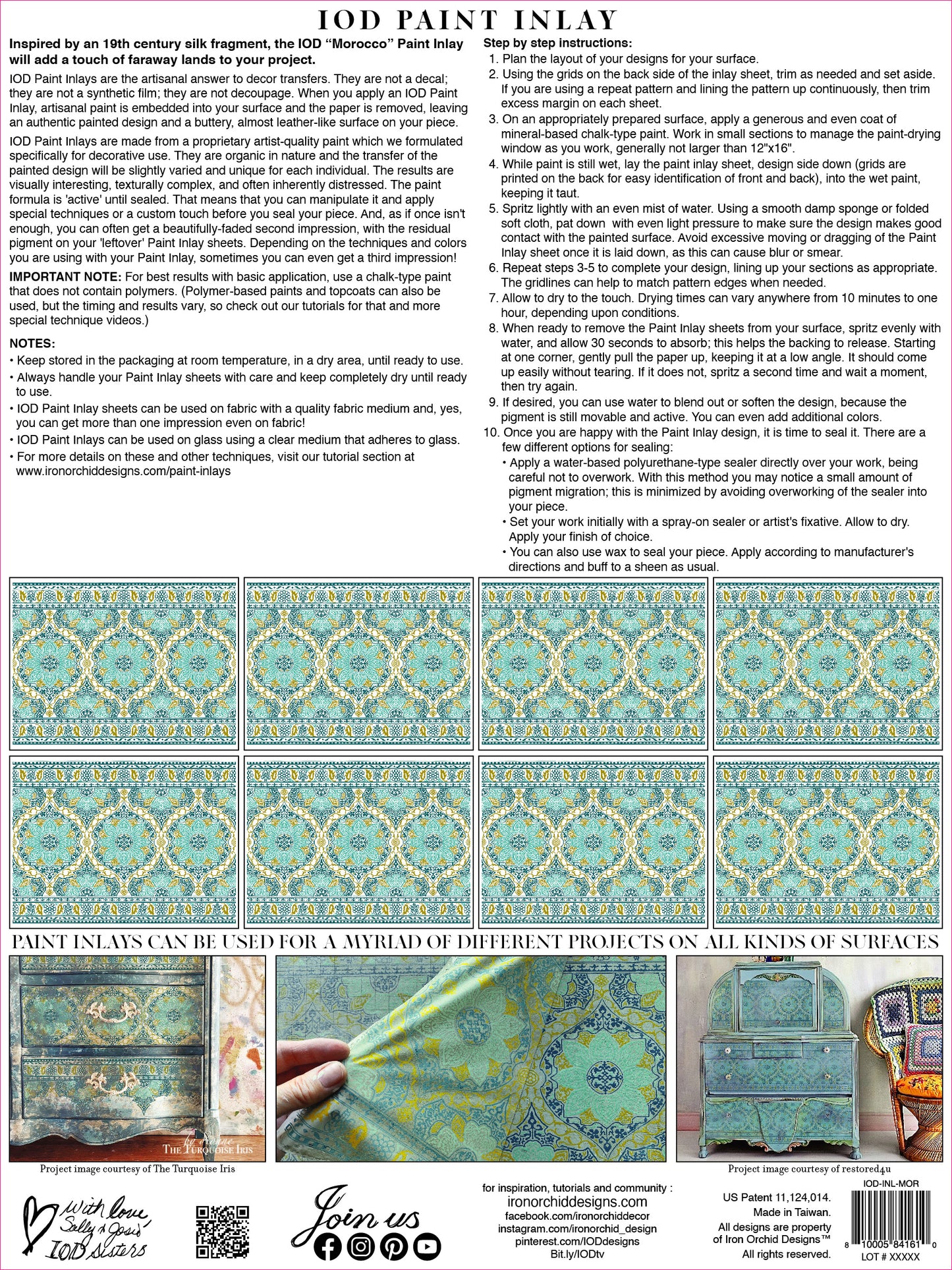 Morocco Paint Inlay (IOD) Iron Orchid Designs- 12x16 Pad