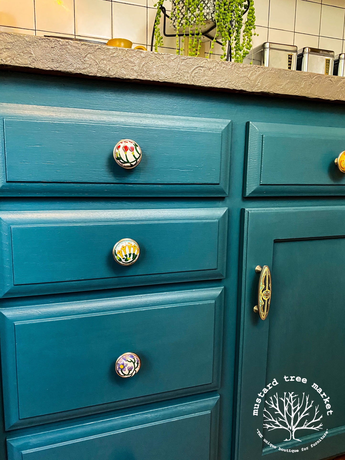 Dixie Belle Antebellum Blue Chalk Mineral Paint teal blue furniture paint for DIY projects- Mustard Tree Market
