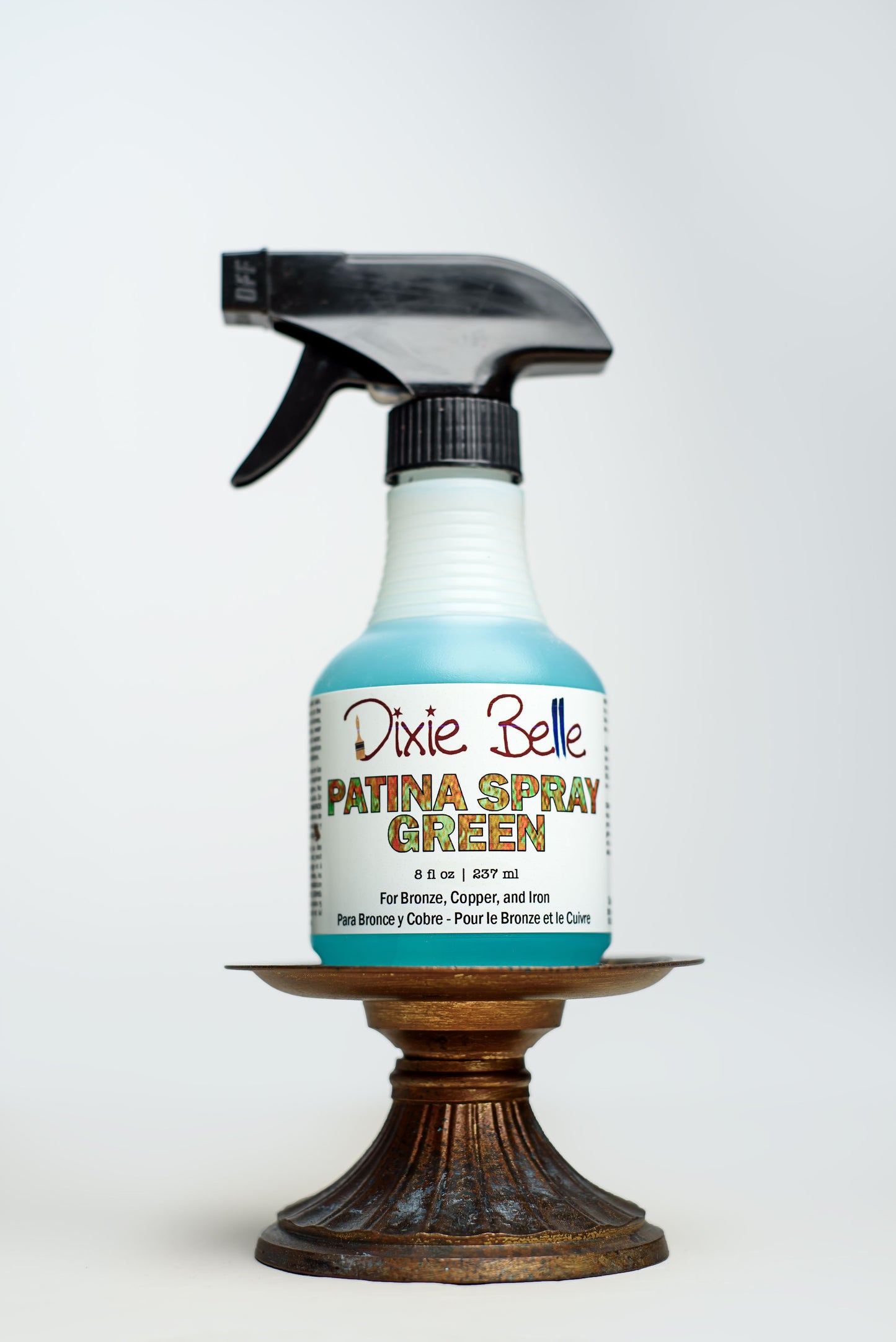Dixie Belle Green Patina Spray 8oz trigger spray bottle for Bronze, Copper, and Iron patina finishes