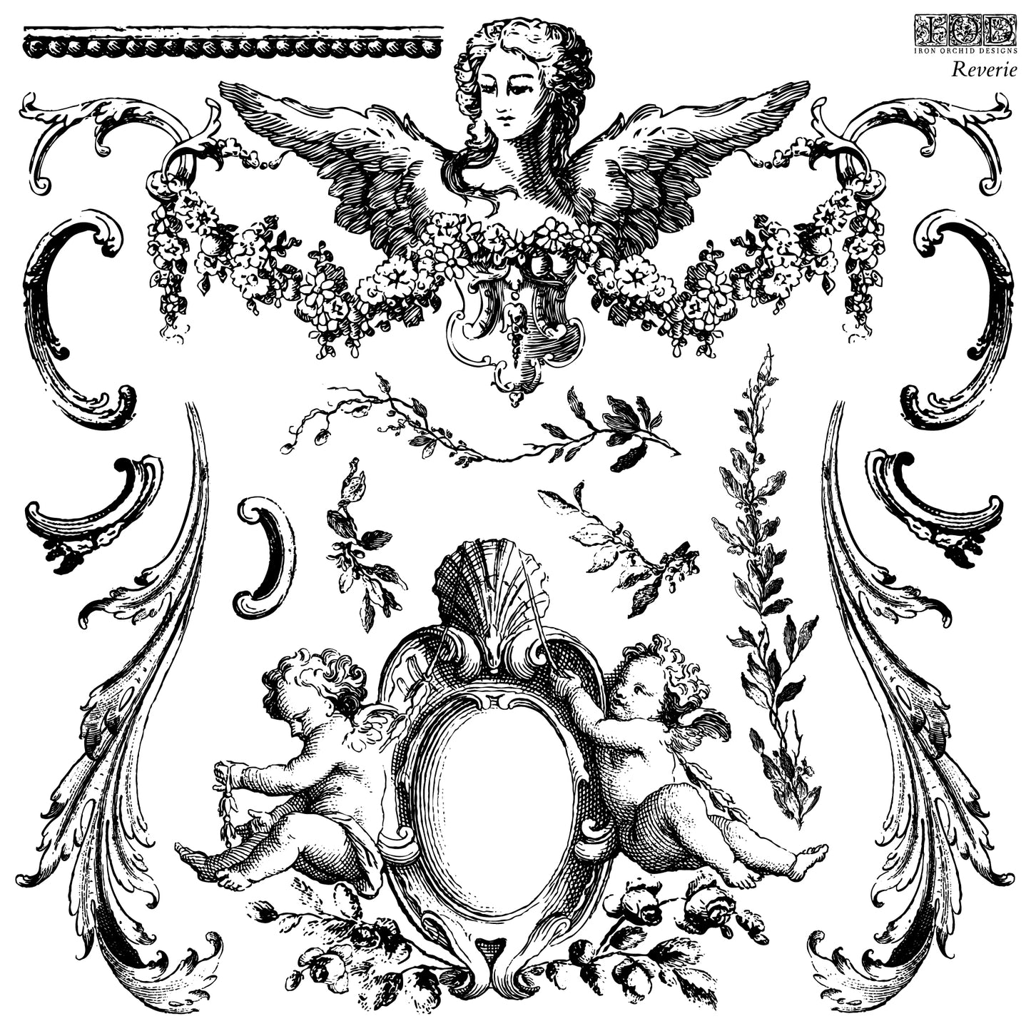 Reverie Stamp (IOD) Iron Orchid Designs- 12x12