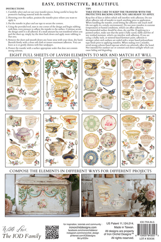 The Belgravia Transfer (IOD) Iron Orchid Designs- 8x12 Pad