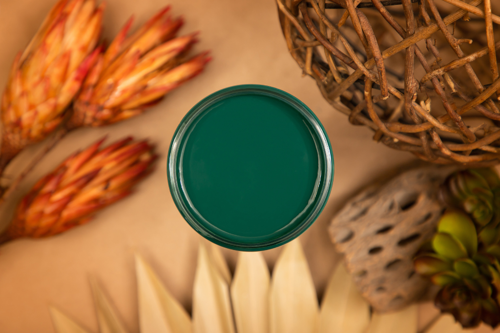 Midnight Green Dixie Belle Silk All-In-One Mineral Paint in deep jewel toned teal green