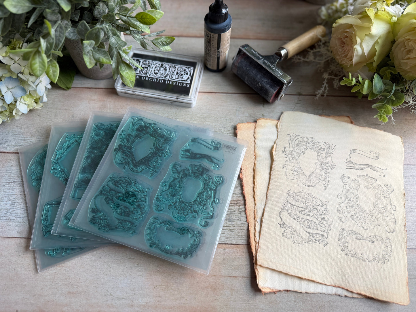 Emblems Stamp (IOD) Iron Orchid Designs- 6x6