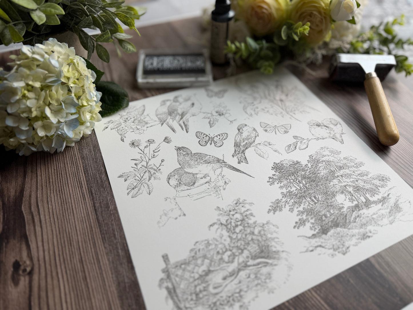 Meadowlark Stamp (IOD) Iron Orchid Designs- 12x12