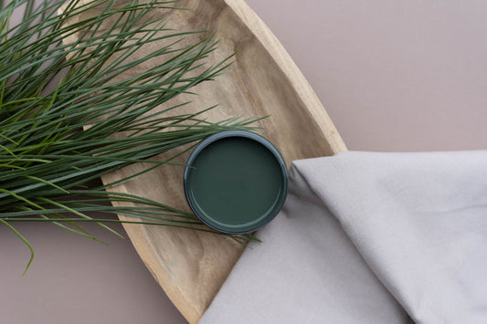 Acadia Dixie Belle Silk All-In-One Mineral Paint in deep forest green