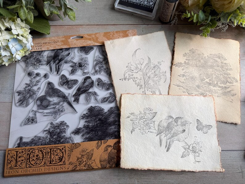 Butterflies Stamp (IOD) Iron Orchid Designs- 12x12
