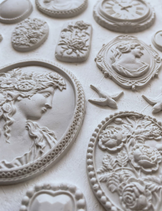 Cameos Mould (IOD) Iron Orchid Designs- 6x10