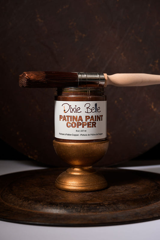 Dixie Belle Patina Paint Copper 8oz jar product shot