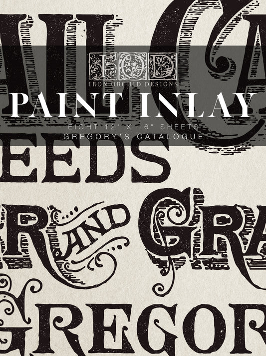 Gregory's Catalogue Paint Inlay (IOD) Iron Orchid Designs– 12×16 Pad