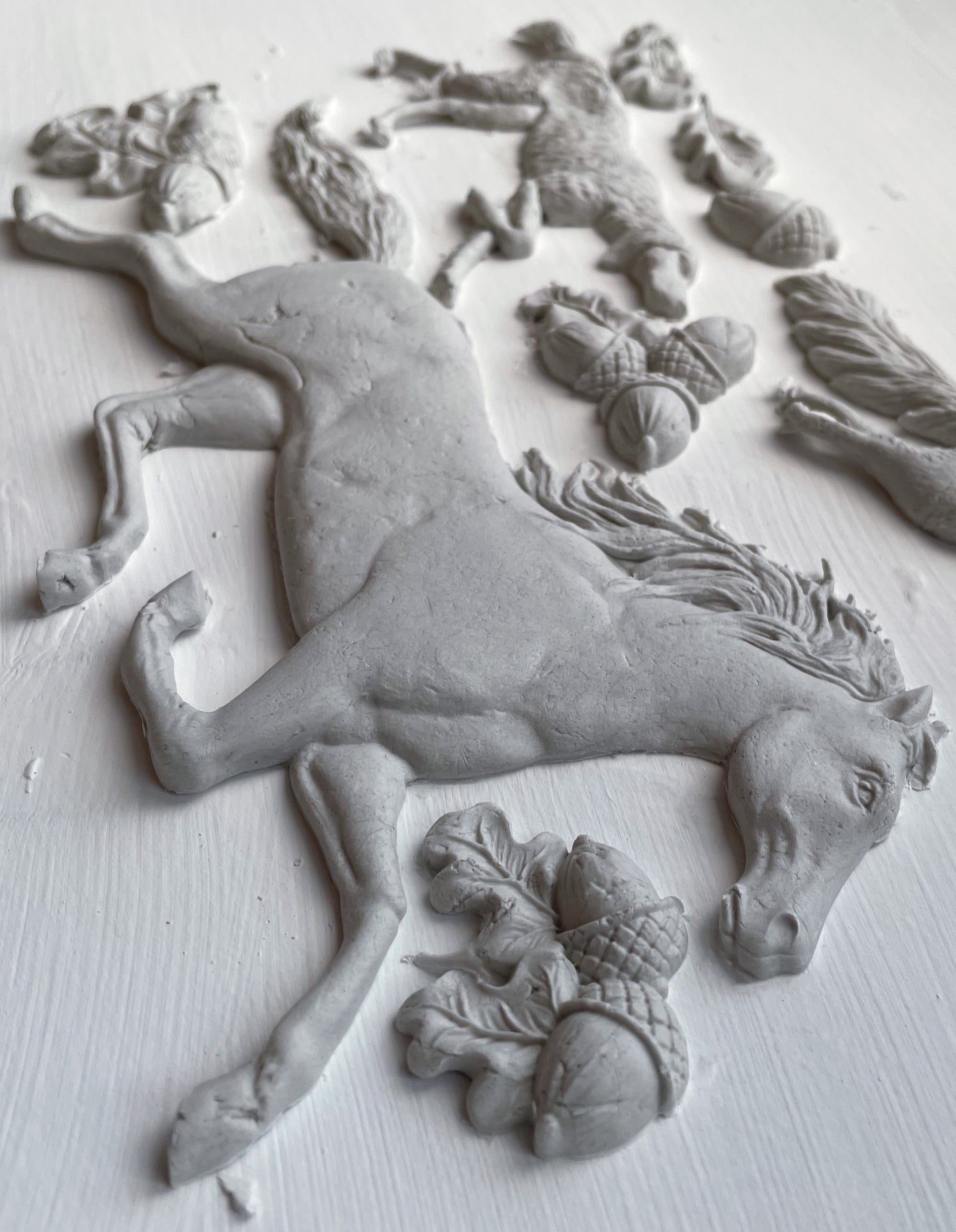 Horse and Hound Mould (IOD) Iron Orchid Designs- 6x10