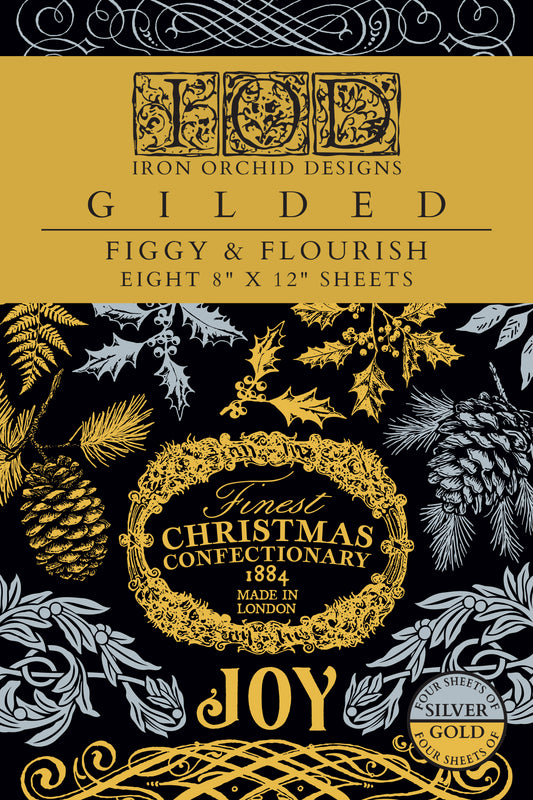 Figgy & Flourish Foil Transfer (IOD) Iron Orchid Designs- 8x12 Pad