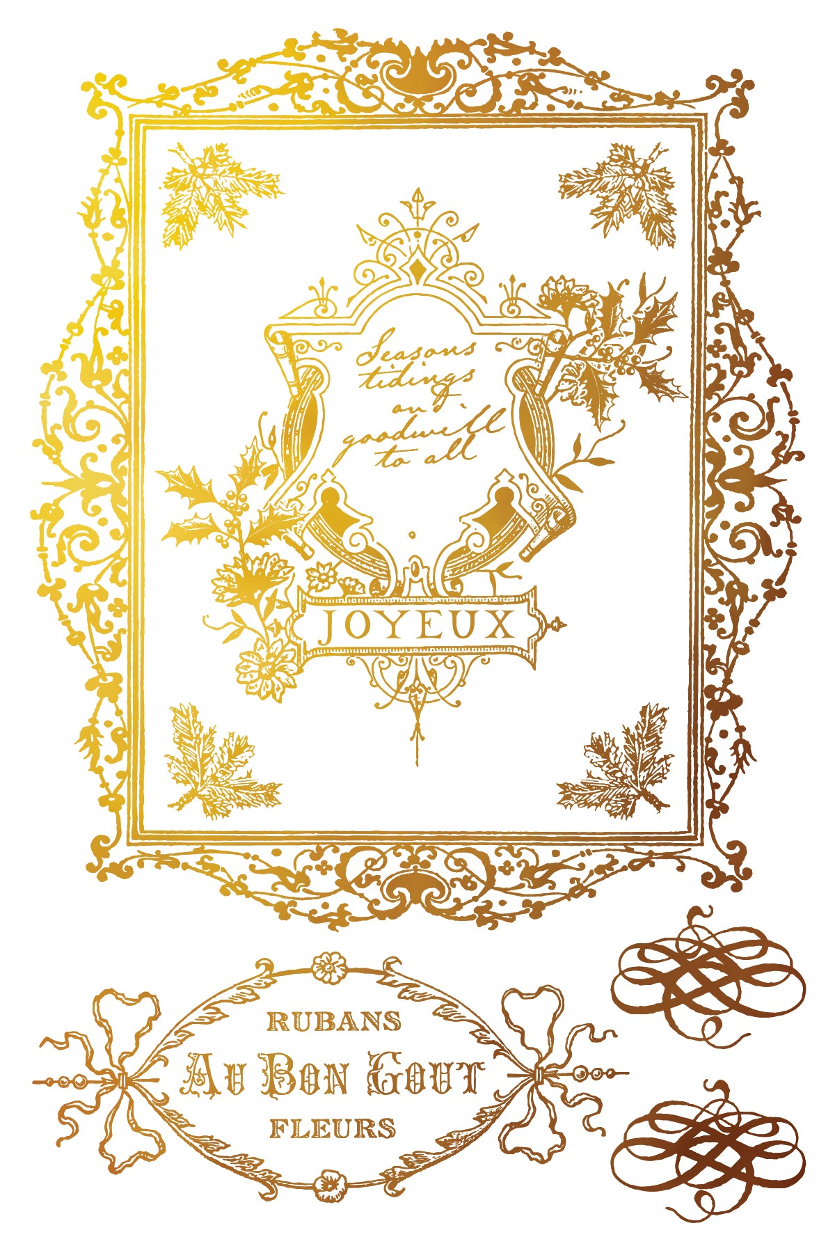 Figgy & Flourish Foil Transfer (IOD) Iron Orchid Designs- 8x12 Pad