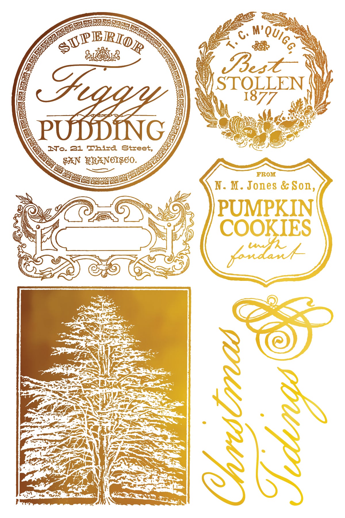 Figgy & Flourish Foil Transfer (IOD) Iron Orchid Designs- 8x12 Pad
