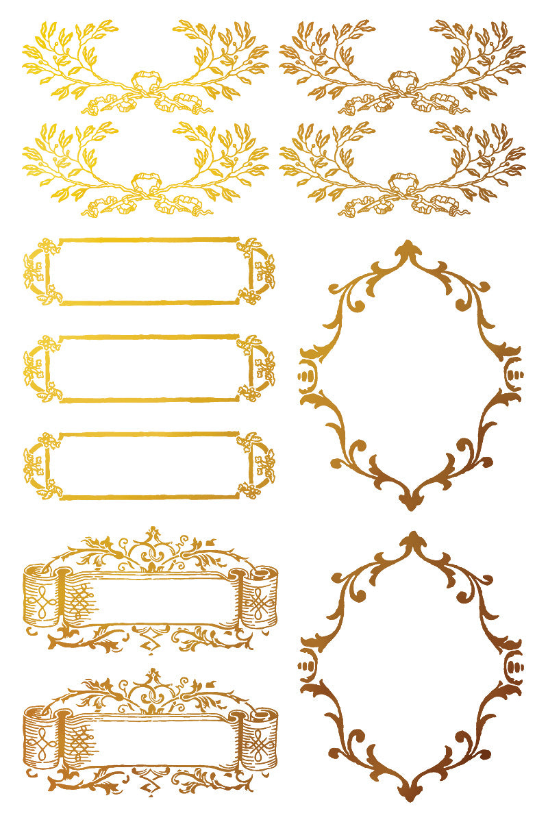 Petits Ornements Foil Transfer (IOD) Iron Orchid Designs- 8x12 Pad