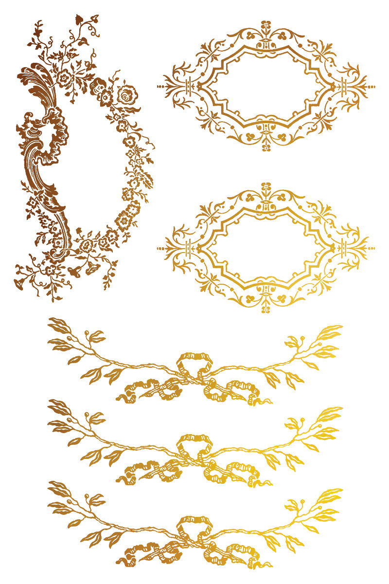Petits Ornements Foil Transfer (IOD) Iron Orchid Designs- 8x12 Pad
