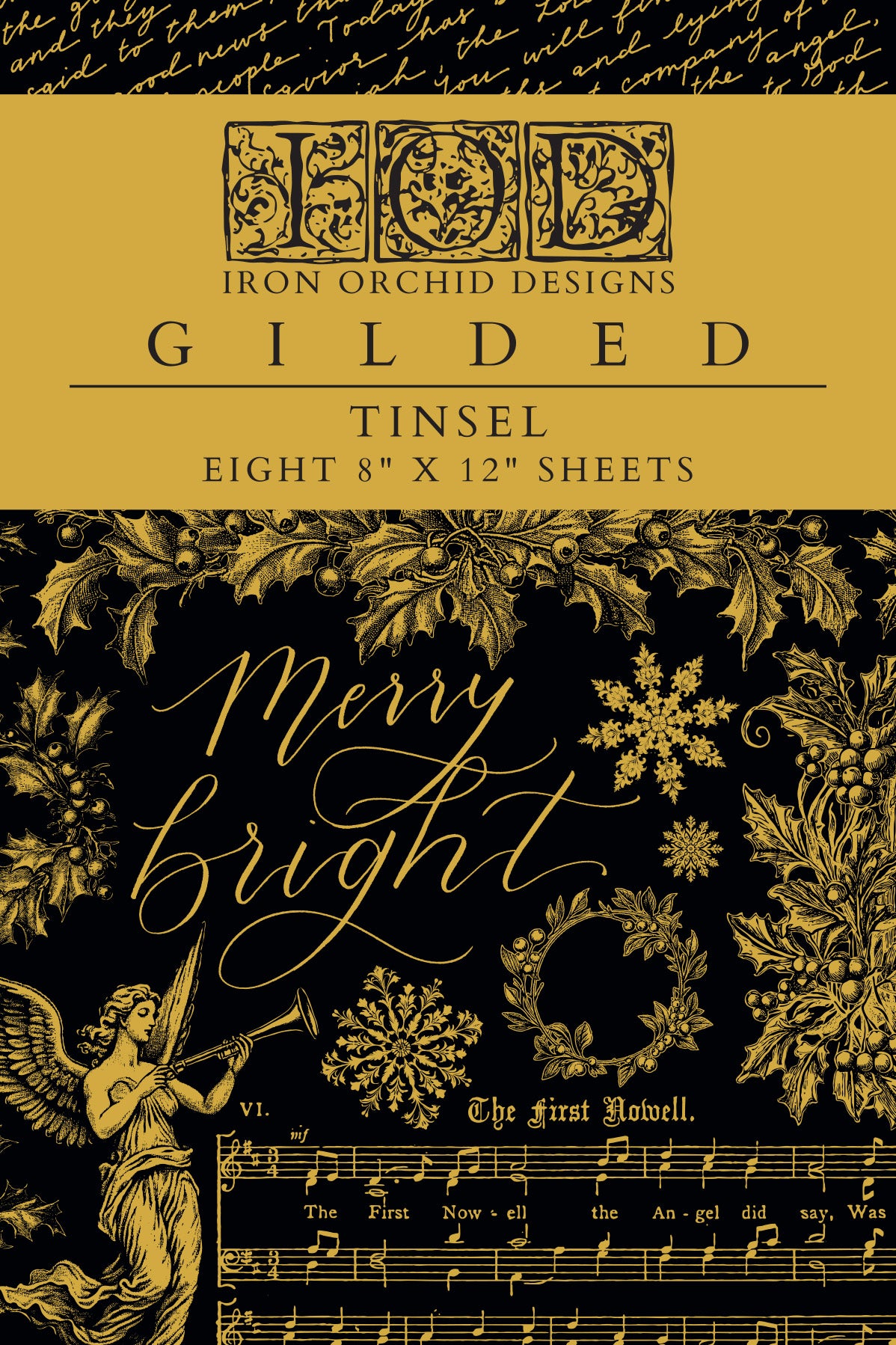 Tinsel Foil Transfer (IOD) Iron Orchid Designs- 8x12 Pad