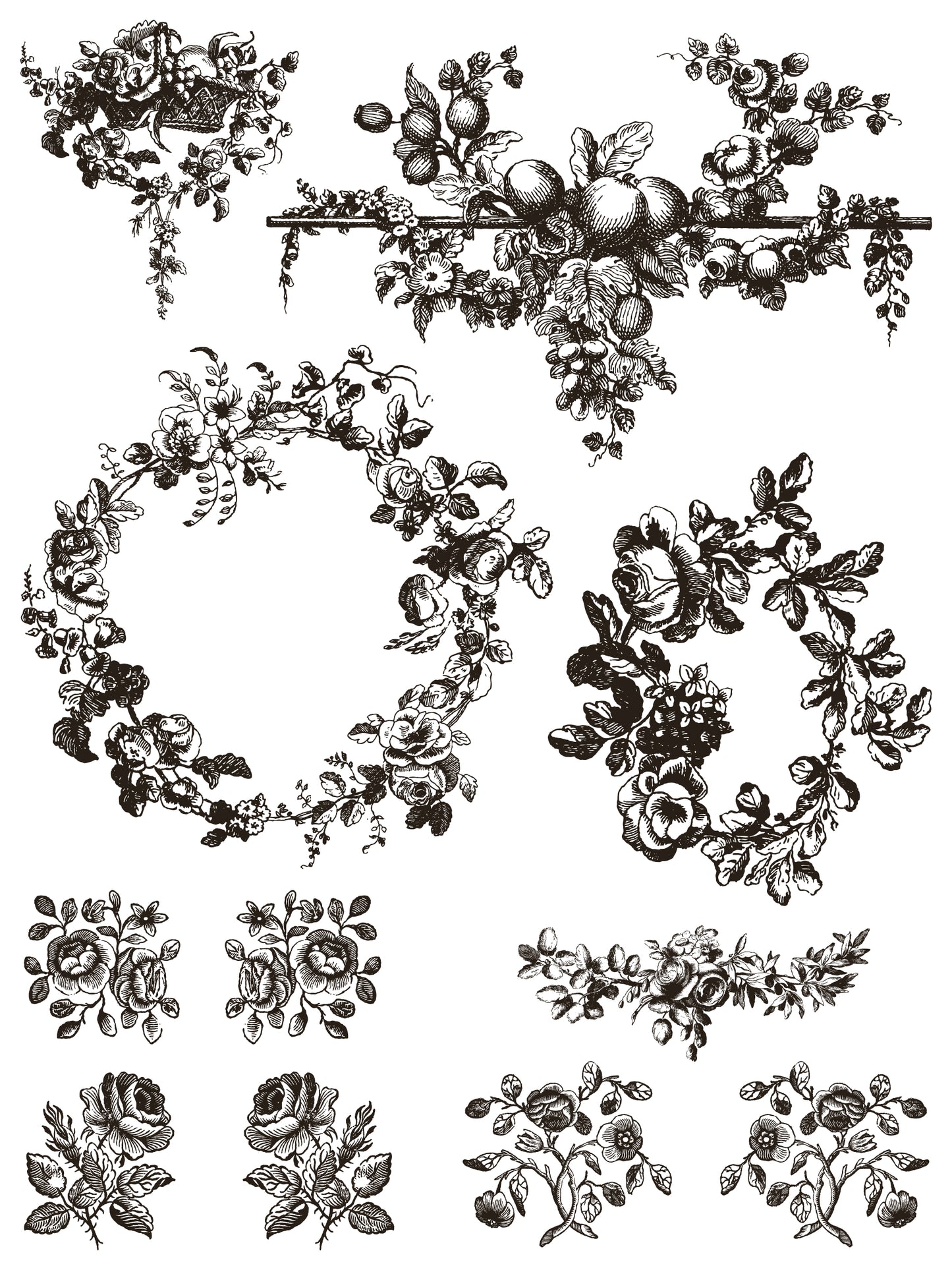 Delft Traditions Noir Paint Inlay (IOD) Iron Orchids Designs- 12×16 Pad