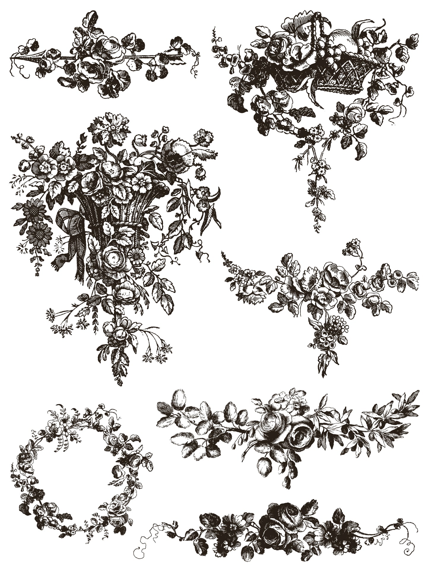 Delft Traditions Noir Paint Inlay (IOD) Iron Orchids Designs- 12×16 Pad