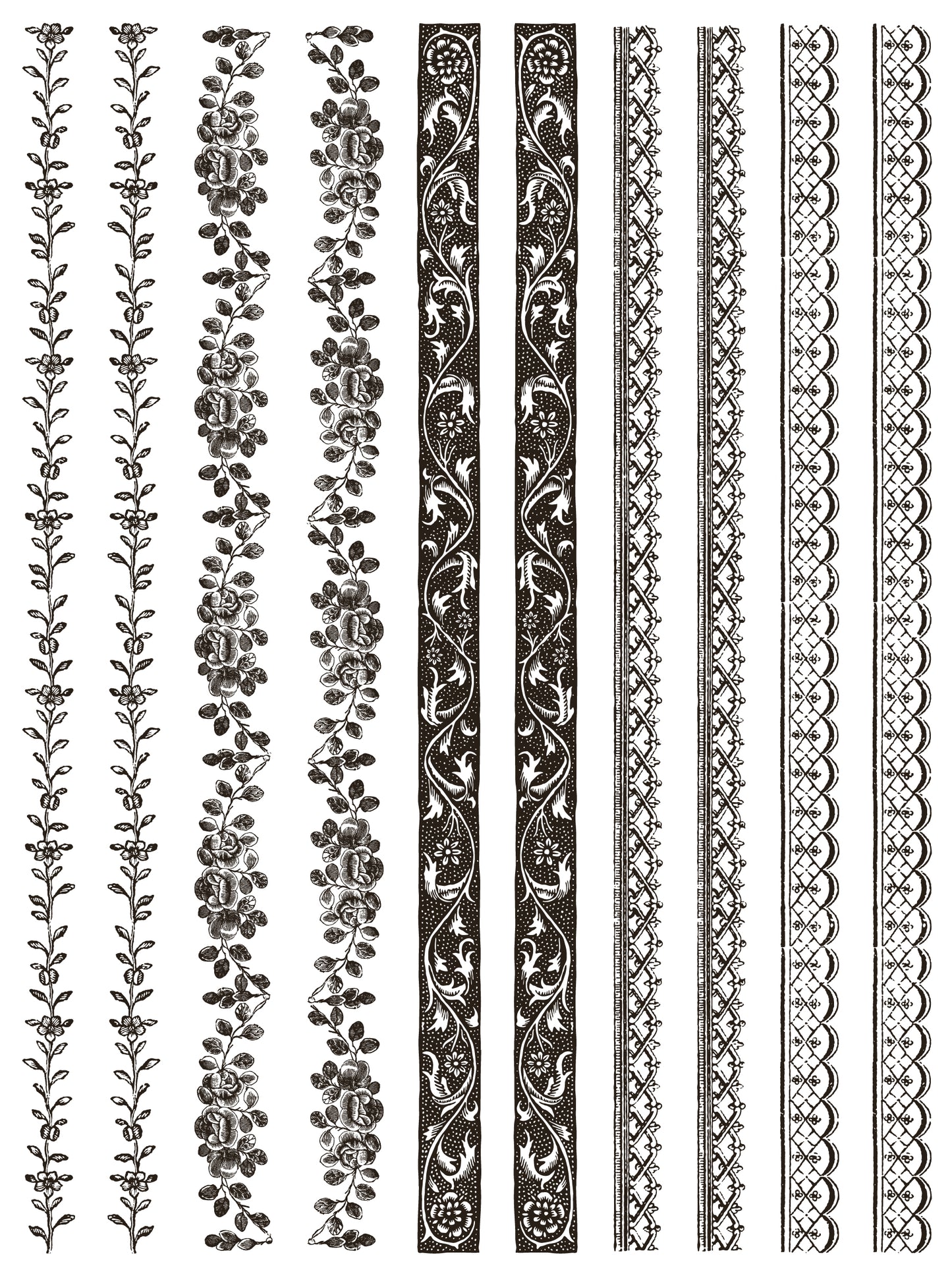 Delft Traditions Noir Paint Inlay (IOD) Iron Orchids Designs- 12×16 Pad