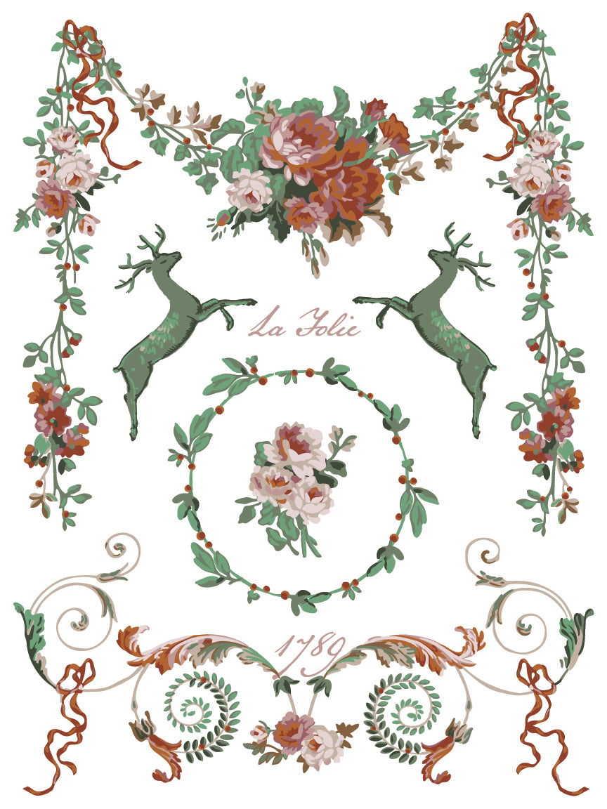 La Folie Paint Inlay (IOD) Iron Orchid Designs– 12×16 Pad