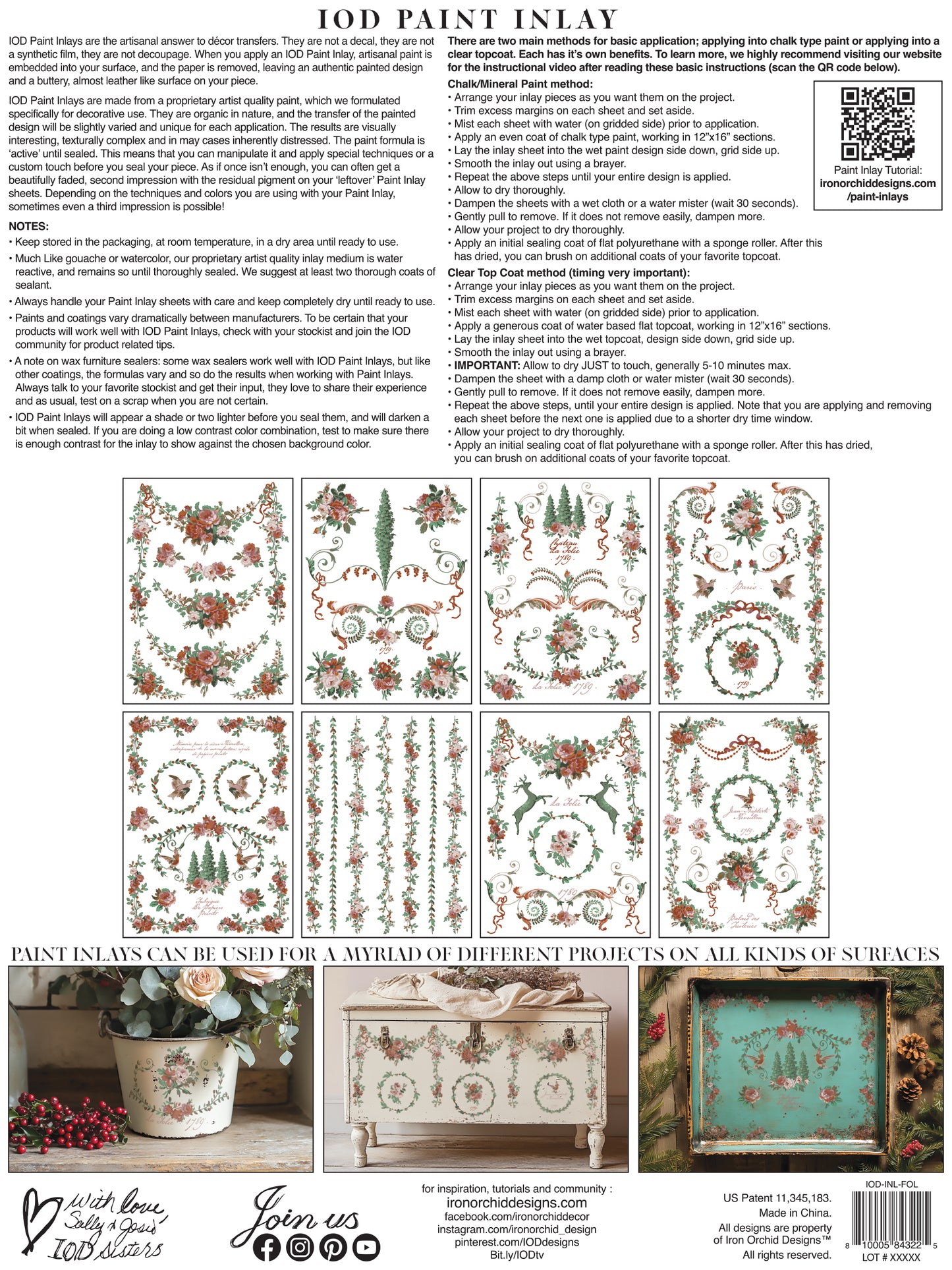La Folie Paint Inlay (IOD) Iron Orchid Designs– 12×16 Pad