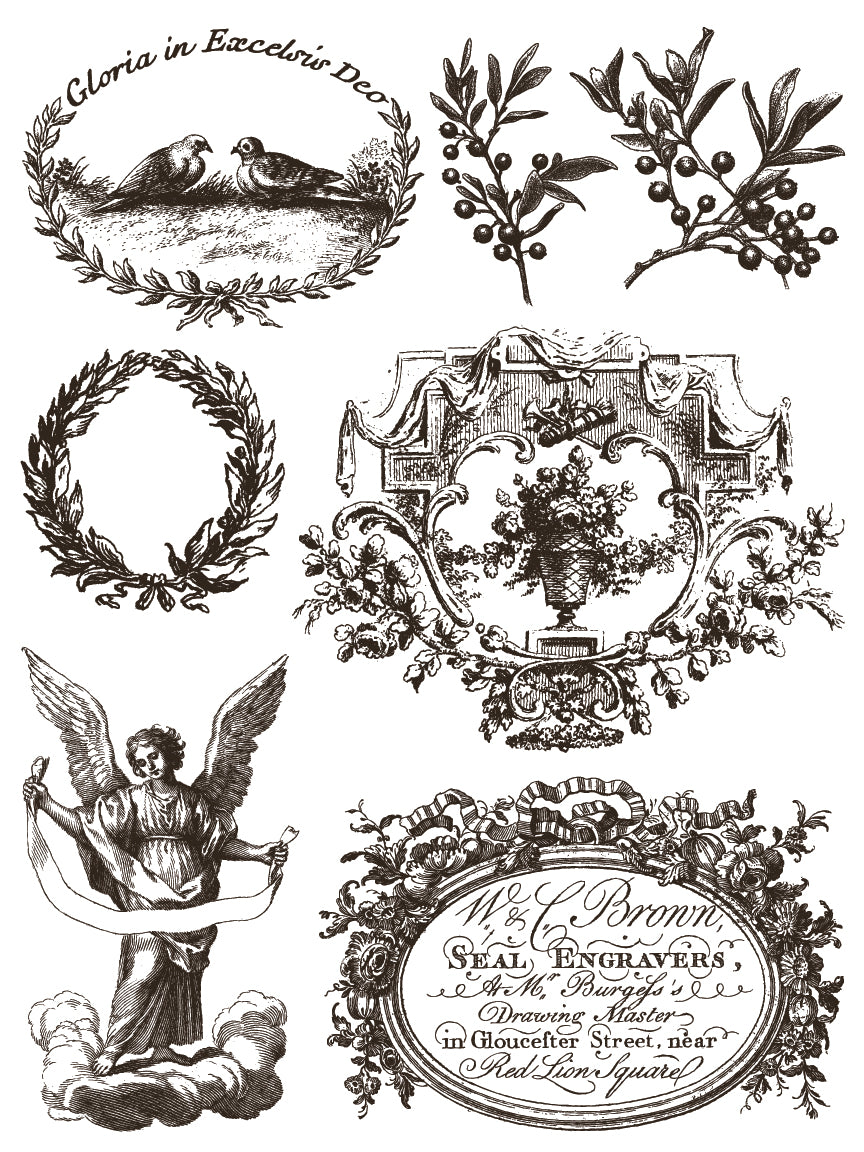 Gloria Paint Inlay (IOD) Iron Orchid Designs– 12×16 Pad