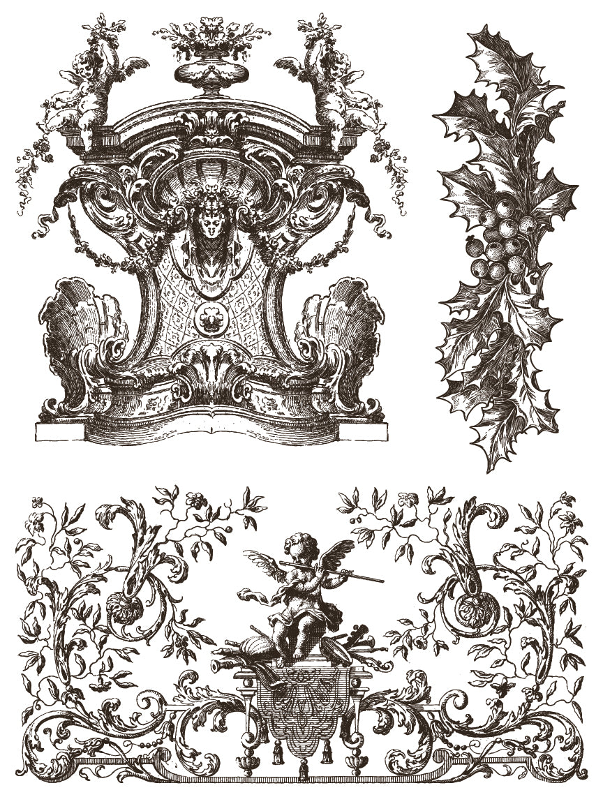 Gloria Paint Inlay (IOD) Iron Orchid Designs– 12×16 Pad