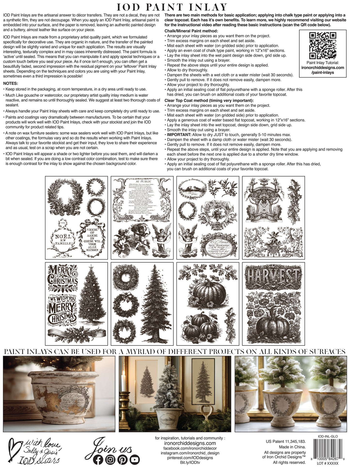 Gloria Paint Inlay (IOD) Iron Orchid Designs– 12×16 Pad