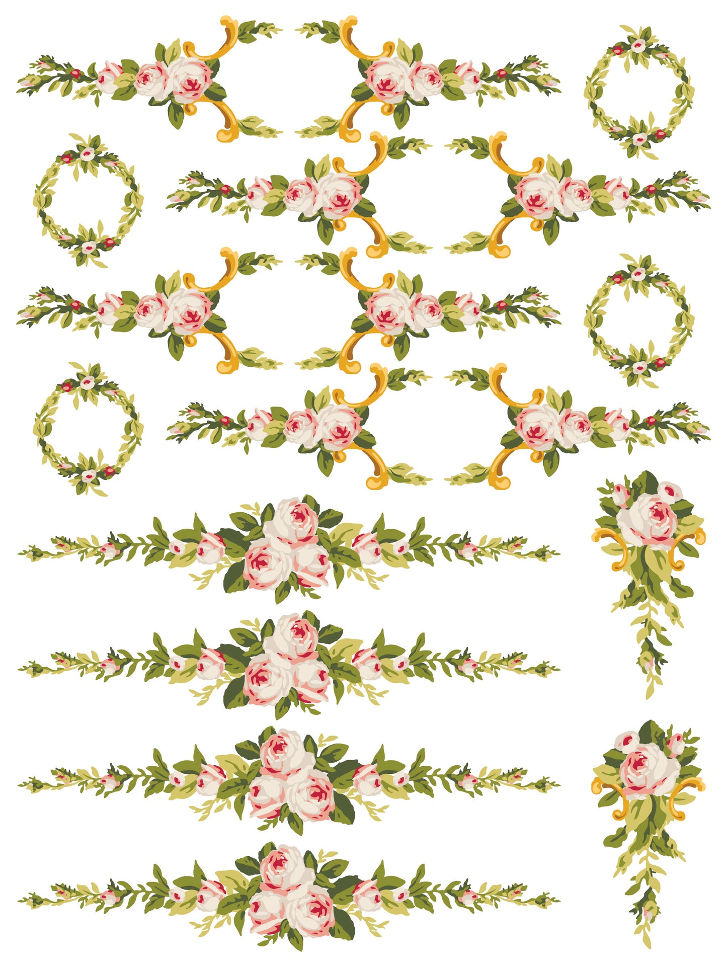 Petite Fleur Pink Paint Inlay (IOD) Iron Orchid Designs- 12x16 Pad