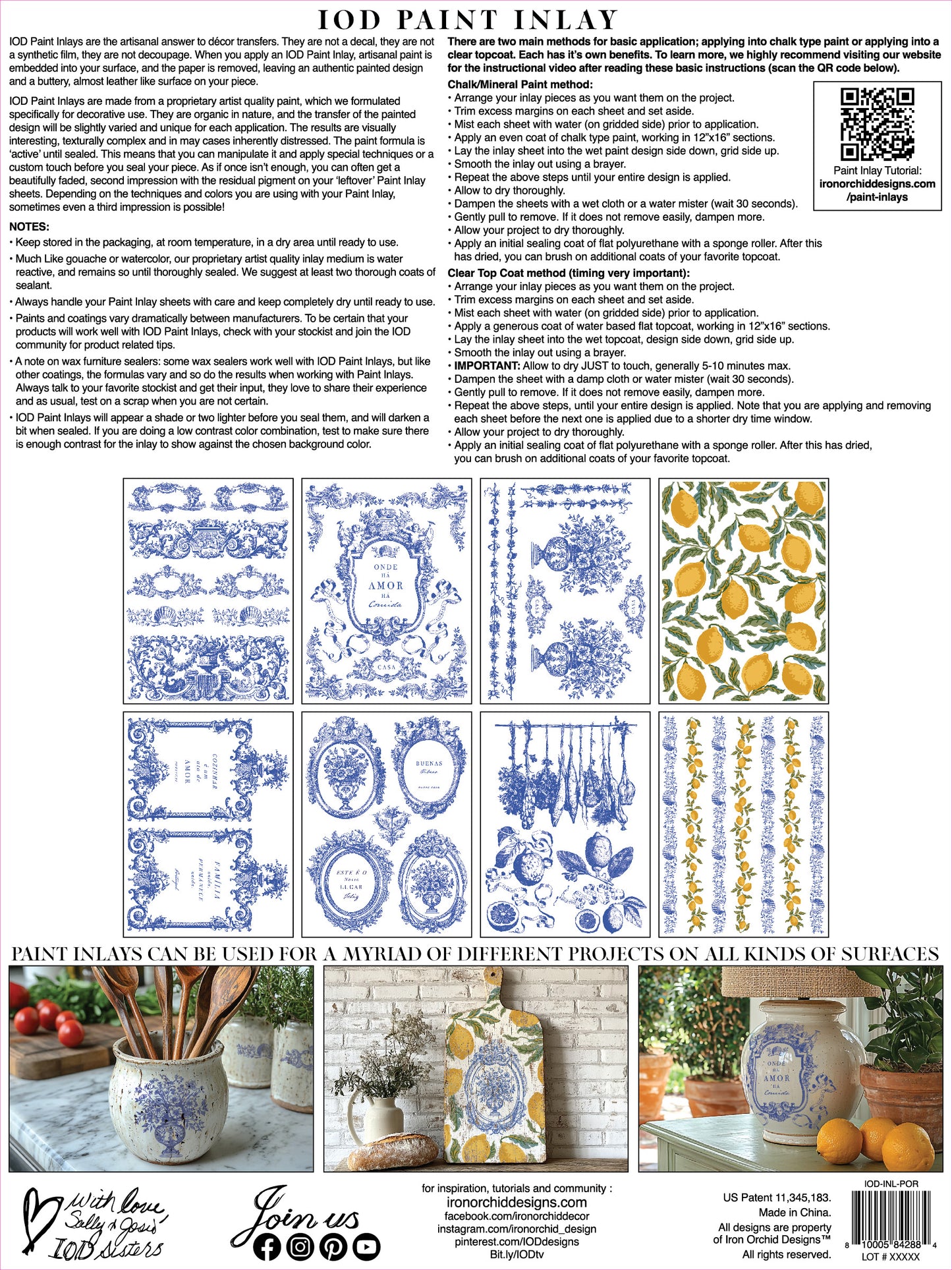 Portofino Paint Inlay (IOD) Iron Orchid Designs- 12x16 Pad