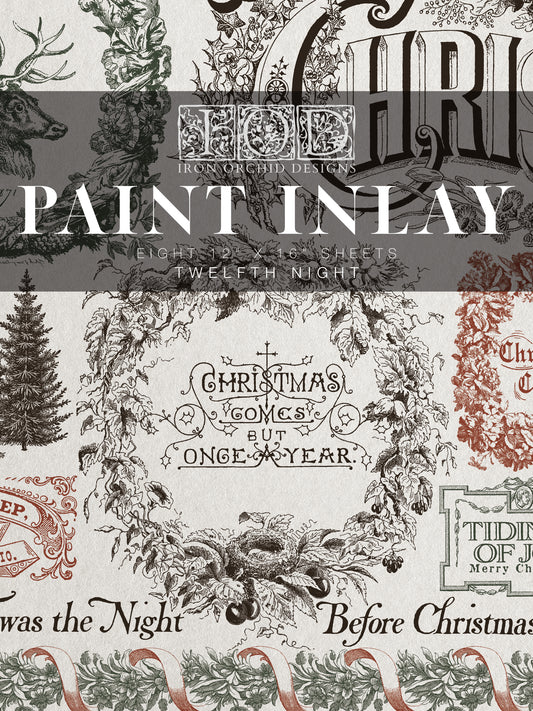 Twelfth Night Paint Inlay (IOD) Iron Orchid Designs- 12x16 Pad