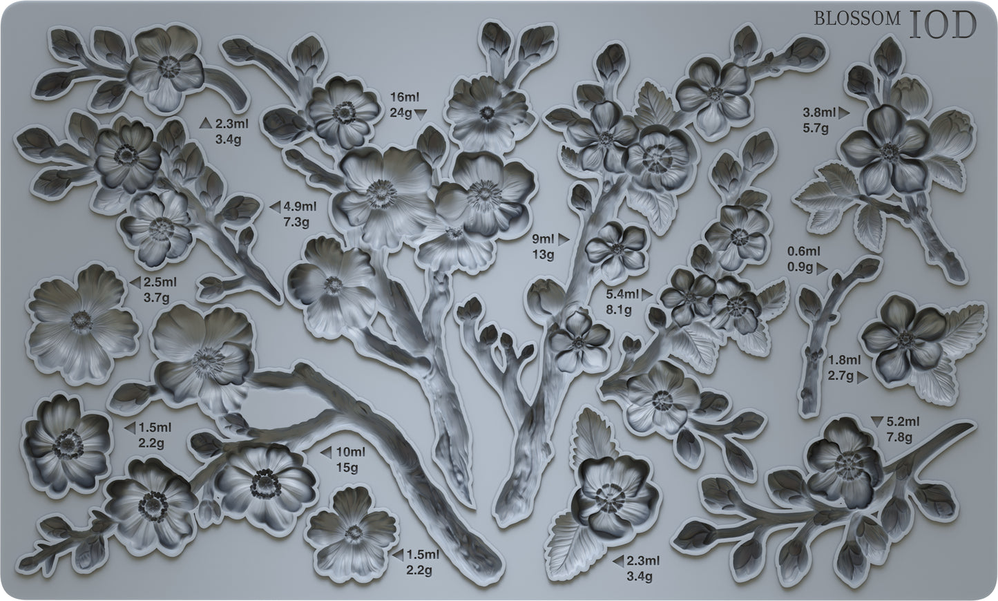 Blossom Mould (IOD) Iron Orchid Designs- 6x10