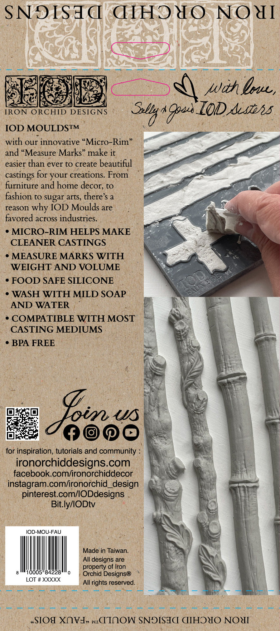 Faux Bois Mould (IOD) Iron Orchid Designs- 6x10