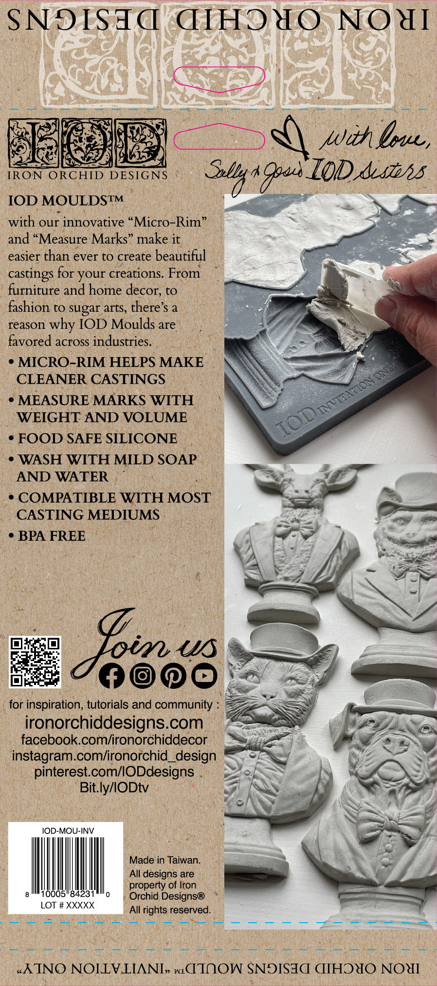 Invitation Only Mould (IOD) Iron Orchid Designs- 6x10