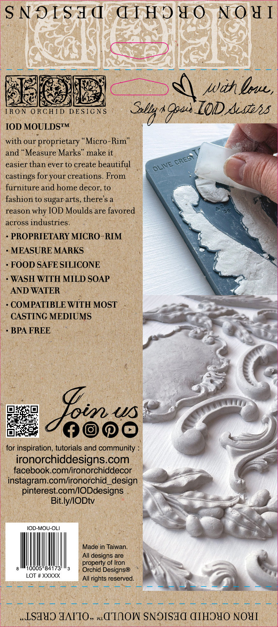Olive Crest Mould (IOD) Iron Orchid Designs– 6x10