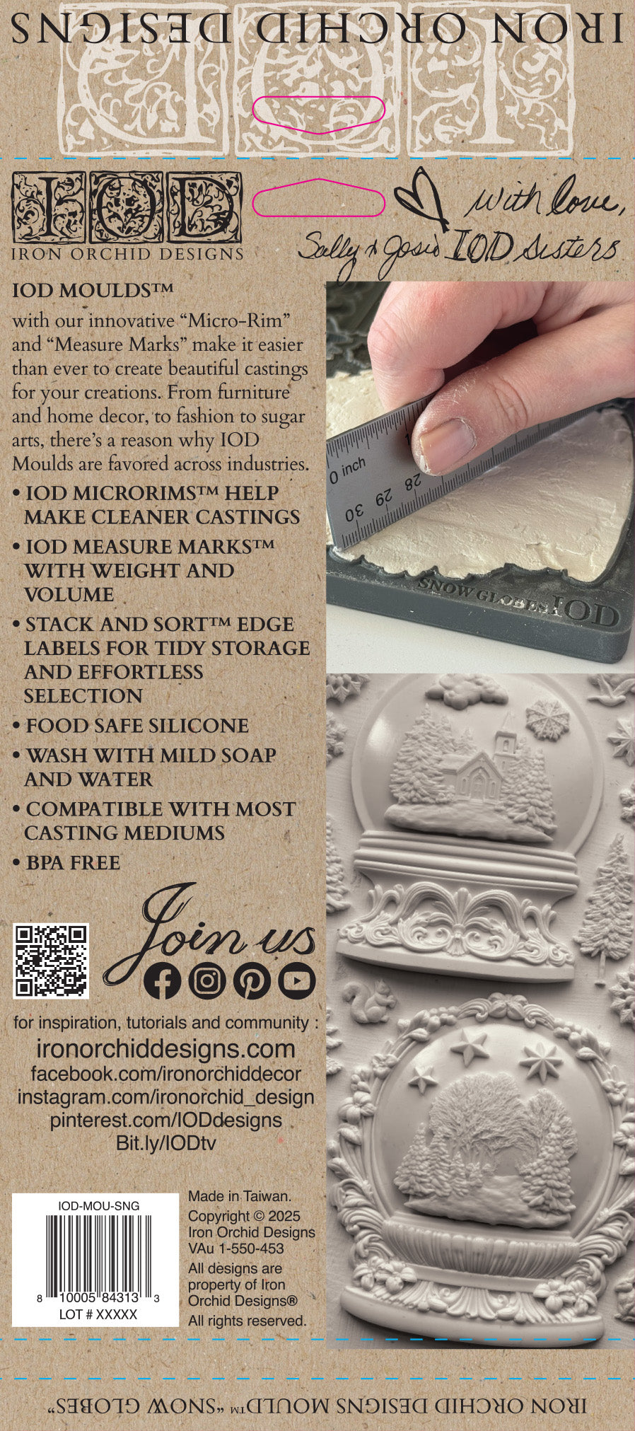Snow Globes Mould (IOD) Iron Orchid Designs- 6x10