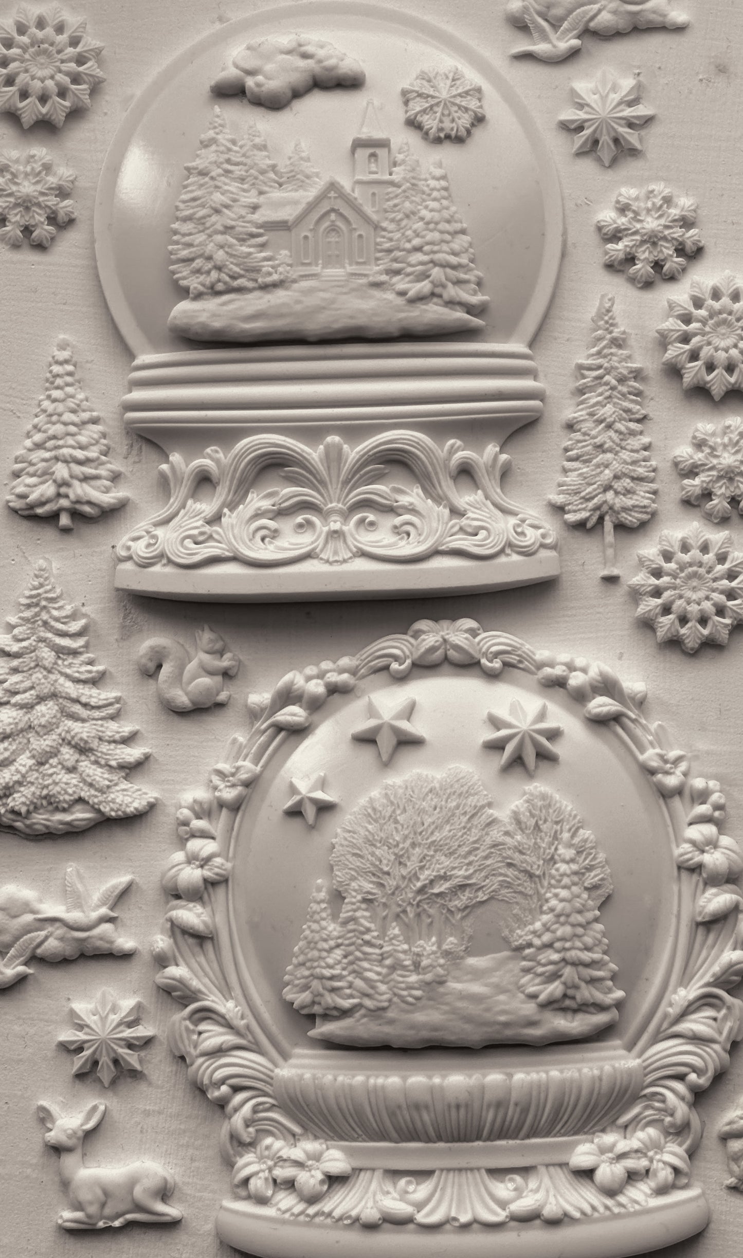 Snow Globes Mould (IOD) Iron Orchid Designs- 6x10
