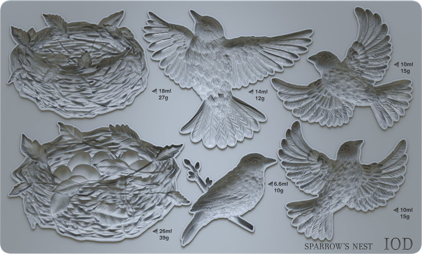 Sparrow's Nest Mould (IOD) Iron Orchid Designs- 6x10