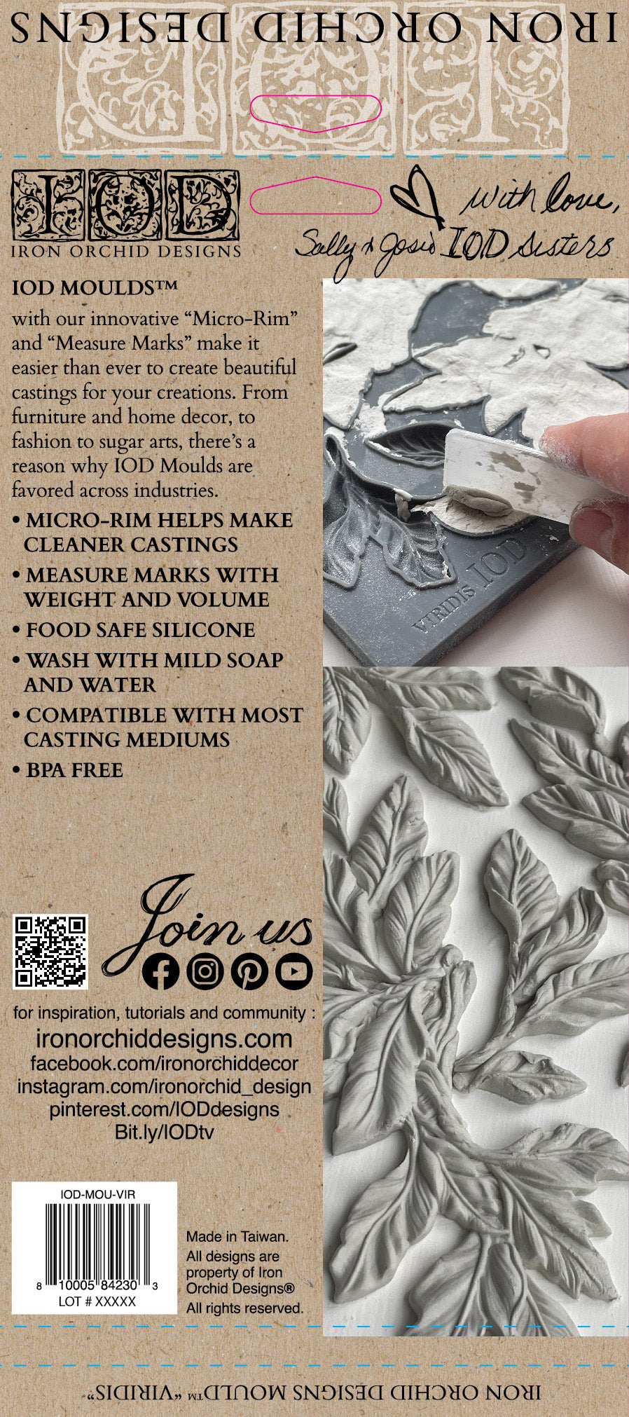 Viridis Mould (IOD) Iron Orchid Designs- 6x10