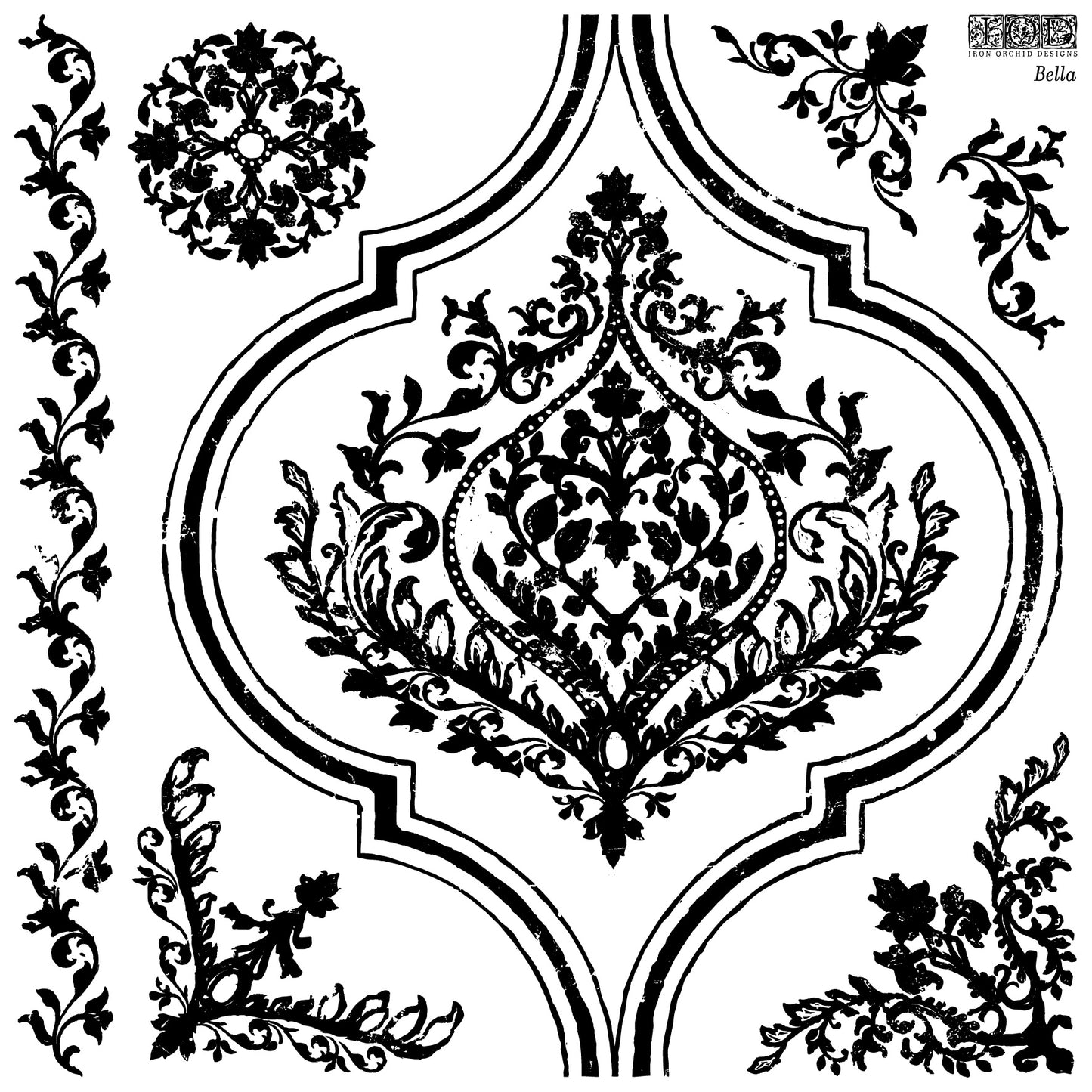 Bella Stamp (IOD) Iron Orchid Designs- 12x12