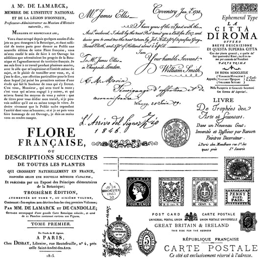 Ephemeral Type Stamp (IOD) Iron Orchid Designs- 12x12