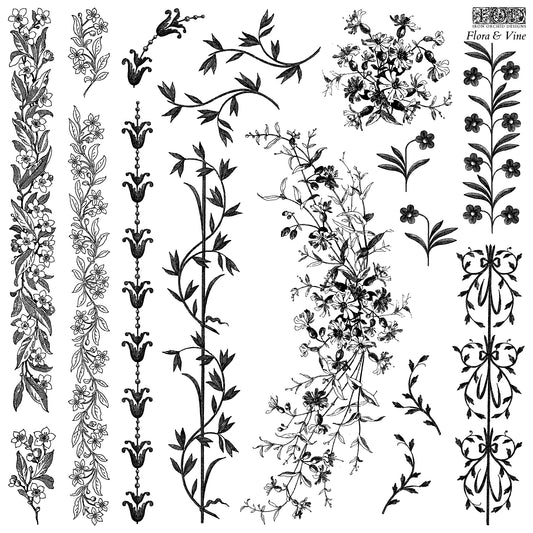 Flora & Vine Stamp (IOD) Iron Orchid Designs- 12x12