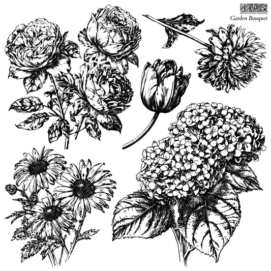 Garden Bouquet  Stamp (IOD) Iron Orchid Designs- 12x12