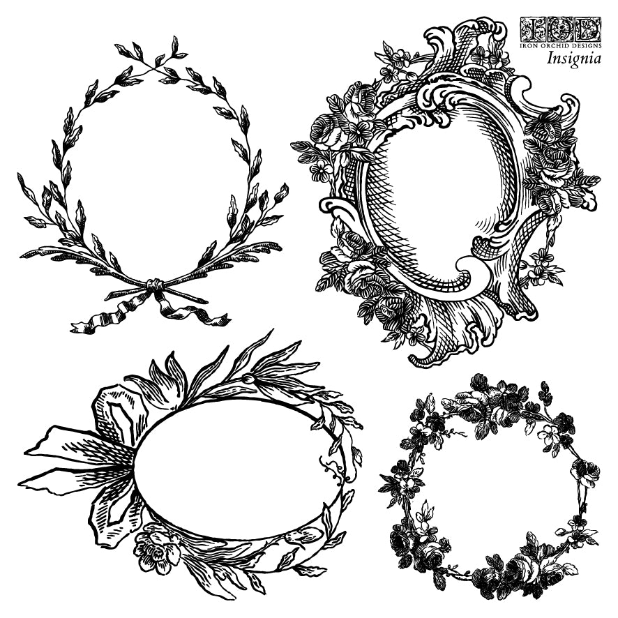 Insignia Mini Stamp (IOD) Iron Orchid Designs- 6x6