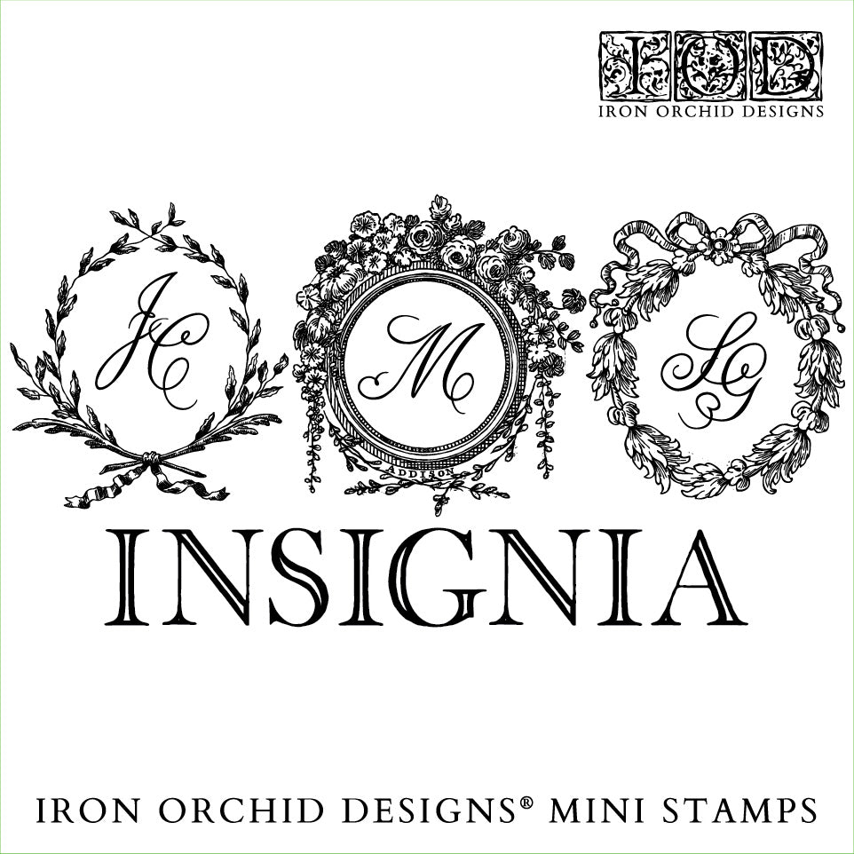 Insignia Mini Stamp (IOD) Iron Orchid Designs- 6x6