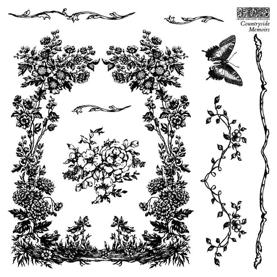 Countryside Memoirs Mini Stamp (IOD) Iron Orchid Designs- 6x6
