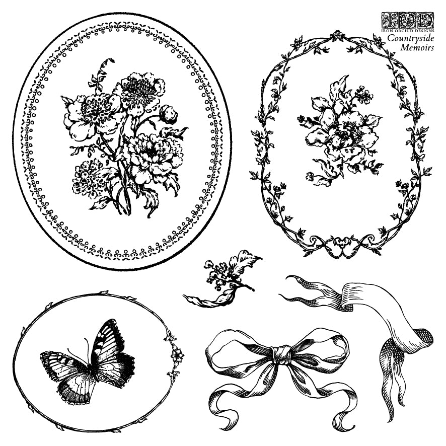 Countryside Memoirs Mini Stamp (IOD) Iron Orchid Designs- 6x6